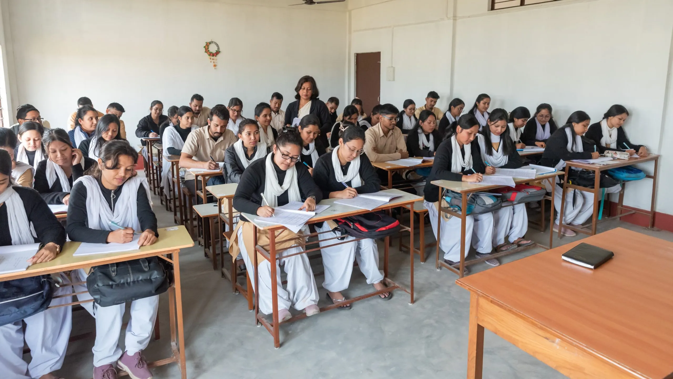 Students in a B.Ed classroom session at CTE Namrup